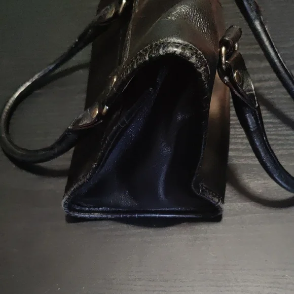 Kate Spade Black Leather Structured Satchel Bag | Classic Handbag - Picture 3 of 6